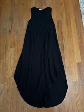 Z Supply Black Sleeveless V-Neck Midi Dress